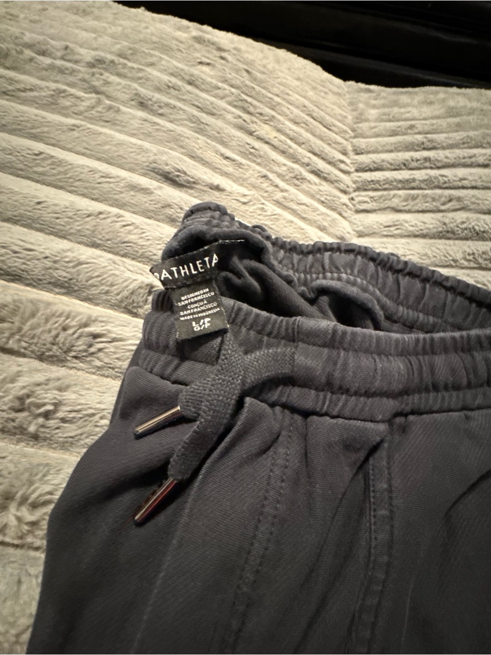 Athleta Charcoal Black Elastic Waist Jogger Pants